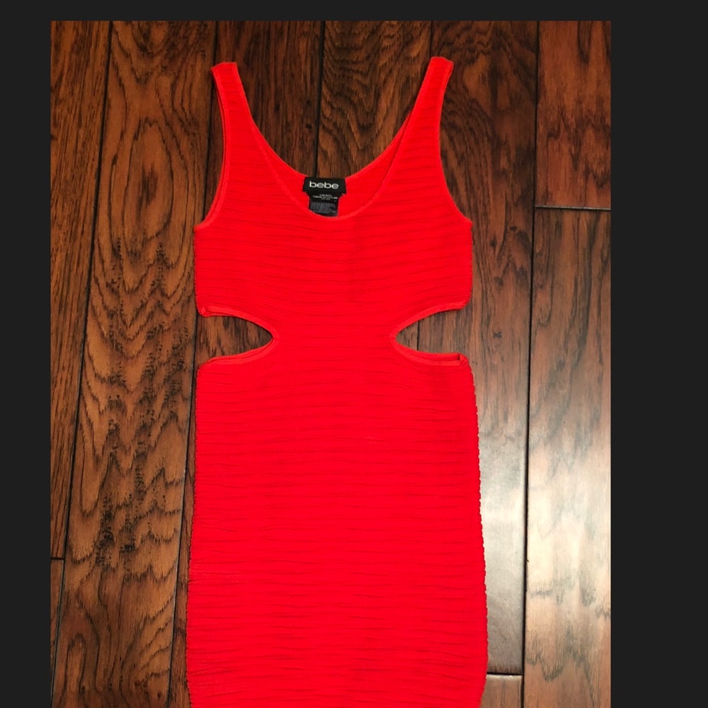 Women's Red Side Cutout Bodycon Tank Dress